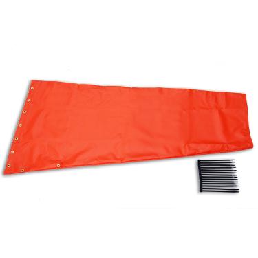 Imagem de Meia de reposição laranja de 18" x 48" da Airport Windsock Corporation 100% feita nos EUA