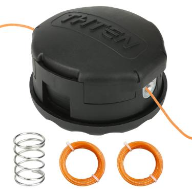 Imagem de THTEN Cabeça de aparador para Echo Speed Feed 400 SRM-225 SRM-230 SRM-210 GT225 SRM Aparadores de Modelos Pas210 Pas211 Pas225 Comedor de ervas daninhas de eixo reto com linha de carretel de 0,15 cm e mola