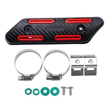 Imagem de Qudai Protetor de proteção térmica para escapamento de motocicleta retrofit CRF proteção universal anti-queimaduras