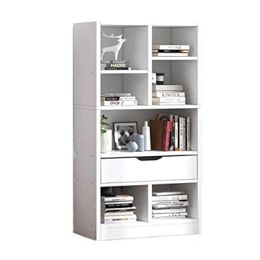 Imagem de KIZQYN Estante de livros armário de armazenamento de sala de estar prateleira vertical econômica contra detritos de parede prateleira de chão estante doméstica (cor: verde, tamanho: 124x20x50cm)