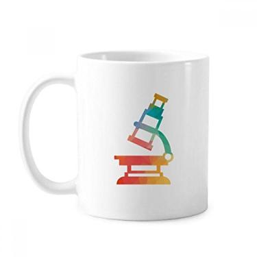 Imagem de Caneca de cerâmica com estampa de microscópio de desenho animado cerâmica xícara de porcelana de café