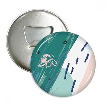 Imagem de Rivers Abstrata Plantas Arte Padrão Abridor de Garrafas Ímã de Geladeira Emblema Multifuncional