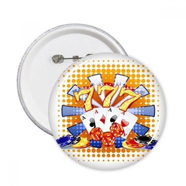 Imagem de Fichas de dados de cassino ilustração de pôquer pinos redondos emblema botão decoração acessório 5 peças