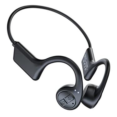 Imagem de Fones de ouvido de condução óssea X7, fones de ouvido Bluetooth sem fio com microfone, fones de ouvido esportivos resistentes ao suor para corrida, exercícios, ginástica, ciclismo (Preto)