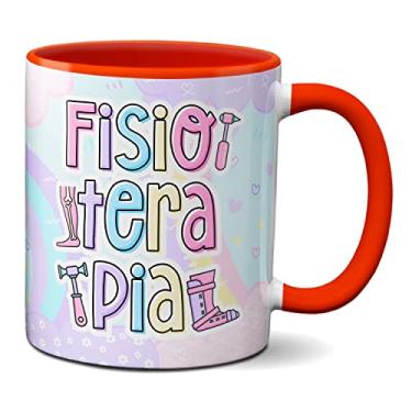 Imagem de Caneca Fisioterapia Profissão Fisioterapeuta Presente Fofo (Vermelha)