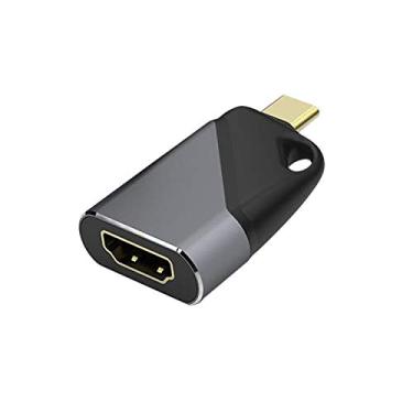 Imagem de Realm Adaptador de viagem USB-C para HDMI 4K, adaptador portátil USB C para HDMI para MacBook Pro, MacBook Air, iPad Pro, Pixelbook, XPS, Galaxy e mais, preto (RLMH11BK)