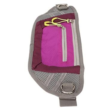 Imagem de Bolsa para Treinamento de Cães, Bolsa para Guloseimas para Cães Com Tira Reflexiva de Nylon e Algodão Engrossado Multifuncional para Caminhadas (Roxa)