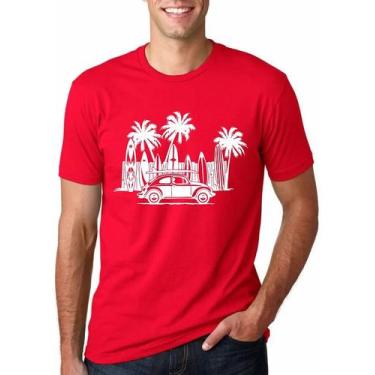 Imagem de Camiseta Camisa 100% Algodão Verão Paisagem Tropical - Smart Stamp