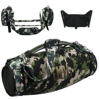 Imagem de Alça de transporte para JBL Boombox 3 à prova d'água portátil Bluetooth alto-falante, alça de ombro TXEsign com duas capas laterais, bolsa de viagem para JBL Boombox 3 (camuflagem)
