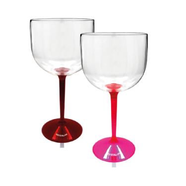 Imagem de Kit 2 Taças Gin Bicolor Vermelho e Rosa Acrílico Ps