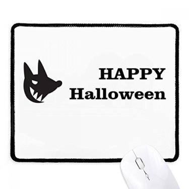 Imagem de Mousepad de borracha para jogos Dog Happy Ghost Fear Halloween com borda costurada