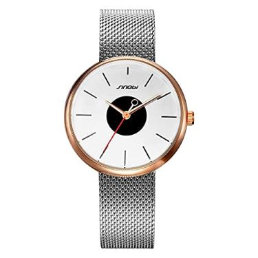 Imagem de Relógio Feminino de Quartzo Relógio de Pulso Casual Ultrafinos À Prova D'agua (C2)