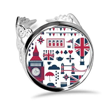 Imagem de DIYthinker Torre Ballon Soldado Reino Unido Big Ben England Anel de noivado ajustável Amor Casamento