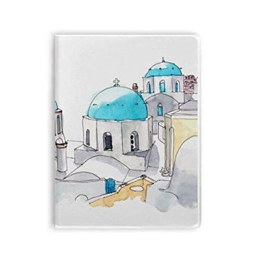 Imagem de Diário de capa macia para caderno Imerovigli Village in Santorini Greece