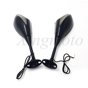 Imagem de Espelhos de seta NBX- luz LED para compatível com 03-12 CBR 600RR 04-07 CBR1000RR preto brilhante