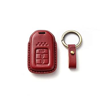 Imagem de Porta-chaves do carro de couro, porta-chaves, porta-chaves, apto para Honda Hrv Civic 2017 Accord 2003-2007 Freed Pilot Civic CR- V HR-V Jade Crider