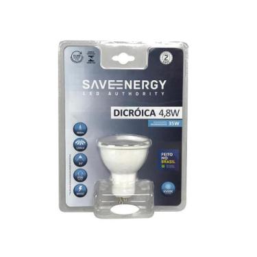 Imagem de Lâmpada De Led Dicróica 4,8W 6500K - Save Energy - Bivolt