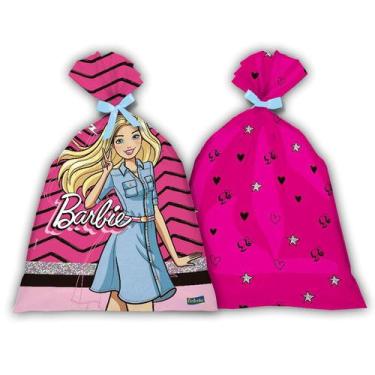 Imagem de Sacola Plástica Festa Barbie - 8 Unidades - Festcolor - Rizzo
