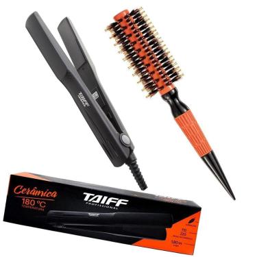 Imagem de Kit - Prancha Taiff Ceramica 180ºc + Escova Proart Ceramic Expert Pro 28Mm Laranja Ecp05b `M`