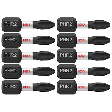 Imagem de BOSCH ITPH2R1B Pacote com 10 brocas Phillips #2R para parafusamento resistente a impactos e inserções reduzidas
