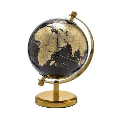 Imagem de Globo Terrestre Decorativo De Mesa Preto 34cm