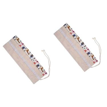 Imagem de NOLITOY 2 Pçs Rolo De Caneta Para Estudantes Com Economia De Espaço Compartimentos Para Canetas Multifuncionais Portáteis Bolsa De Lápis Suporte Para Desenho Grande