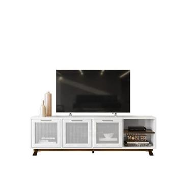 Imagem de Bancada Gênesis 1.9 para Tv de até 75 Polegadas Cinamomo Mel/Off White - Mobler