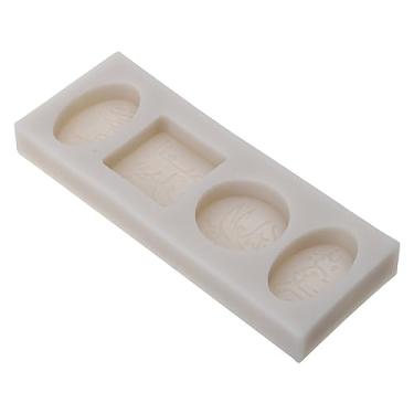 Imagem de Eid Mubarak Fonte árabe Molde de Fondant de Bolo de Silicone Biscoito Chocolate Açúcar Molde Artesanato DIY Ferramentas de Cozimento Decoração