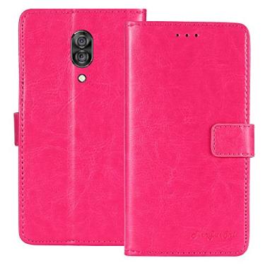 Imagem de TienJueShi Capa protetora de couro flip premium retrô para livros rosa para Lenovo Z5 Pro L78031 6,3 polegadas TPU silicone capa carteira Etui