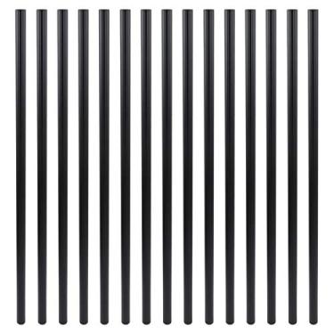 Imagem de Balaústres de alumínio redondos redondos clássicos Myard de 91 cm para varanda de corrimão (pacote com 50, preto fosco)