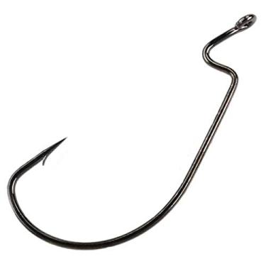 Imagem de Mustad Gancho de plástico macio UltraPoint Ultra Lock Wide Gap com haste de deslocamento especial de dobra Z (pacote com 25), níquel preto, 5/0
