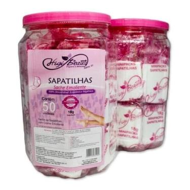 Imagem de Higibeauty - Kit Pedicure - 50 Pares - Sapatilhas Com Creme Emoliente