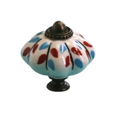 Imagem de Puxadores de cerâmica feitos à mão para móveis, cozinha, quarto, gaveta, cômoda, puxa uma peça com parafuso, a008