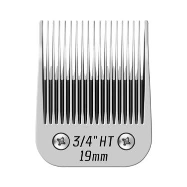 Imagem de Lâminas de aço inoxidável removíveis 3/4HT para cães de estimação, compatíveis com Andis/Oster A5, Wahl KM10 Series Dog Clippers, comprimento de corte 3/4" (19 mm)