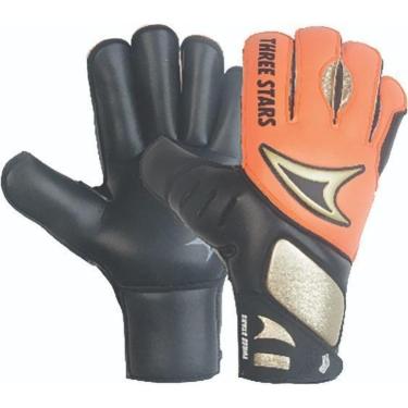 Imagem de Luva Goleiro Profissional Three Stars Tigra Preto PEQUENA = 8-Unissex