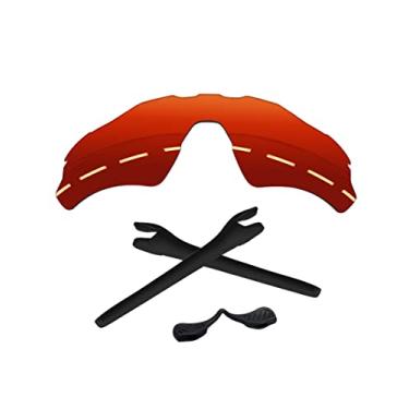 Imagem de Forobb Lentes de reposição polarizadas e kits de borracha para óculos de sol Oakley Radar EV Path OO9208 - vermelho maçarico - policarbonato polarizado