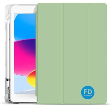 Imagem de Capa Capinha Case para iPad 10a Geração 10.9″ com Compartimento para Pencil Anti-impacto Tampa Magnética Premium Preta Verde e Azul (Verde)