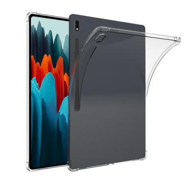Imagem de Zrengp Capa transparente para Samsung Galaxy Tab S9 Ultra 37.1 cm 2023 SM-X910 SM-X916 SM-X918, capa transparente traseira ultra TPU para Galaxy Tab S9 Ultra X910 X916 X918 (para Tab S9 Ultra