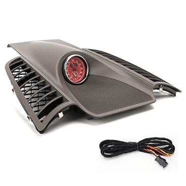 Imagem de Kit de relógio elegante para painel central superior para 2011-2017 com fácil instalação, material premium (instrumento vermelho brilhante)