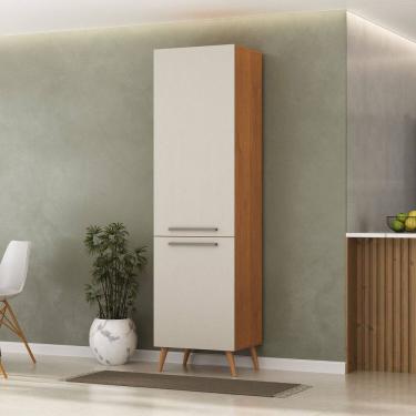 Imagem de Paneleiro Simples 2 Portas 4 Prateleiras Favorita Cinamomo / Areia