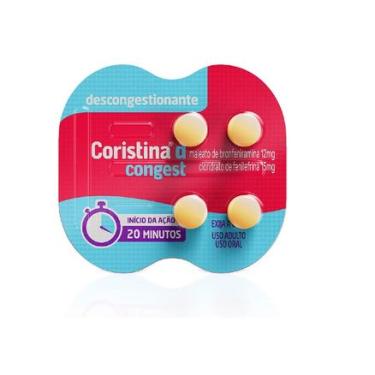 Imagem de Coristina D Congest 12mg + 15mg 4 comprimidos revestidos MANTECORP
