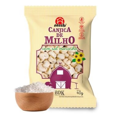 Imagem de OKOSHI Canjica de Milho com Sal Marinho - Pipoca Saudável, Snacks Saudáveis de Baixa Caloria, Lanches Fit para Dieta, Salgadinho Leve - Vegano, Sem Glúten, Sem Lactose, Sem Gordura Trans, Kosher - 40g