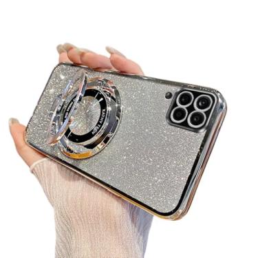 Imagem de Gradiente glitter suporte caso de telefone para samsung galaxy m02 m11 m12 m22 m32 4g a05s a04s a03s a02s f12 f22 f42 capa macia, prata, para samsung f42 5g