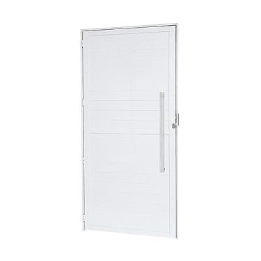 Imagem de Porta de Alumínio Lambri 210x90cm Batente 4cm Cristal Ramassol