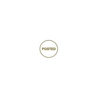 Imagem de Carimbo autotintado redondo postado - Marrom
