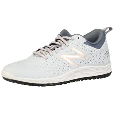 Imagem de New Balance Sapato industrial feminino Fresh Foam antiderrapante 806 V1, Ciclone claro/cinza oceano/raposa ártica, 7.5 Wide