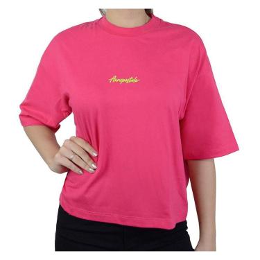 Imagem de Camiseta Feminina Aeropostale Cropped Rosa - 981101-Feminino