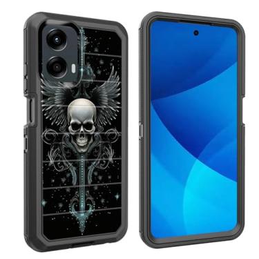 Imagem de smauncucn Capa para Moto G Power 5G 2024, proteção contra quedas à prova de choque, resistente, 3 camadas, militar, resistente, durável para Motorola Moto G Power 5G 2024 de 6,7 polegadas, arte de