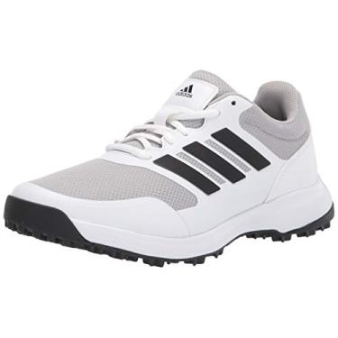 Imagem de adidas Tênis de golfe masculino Tech Response Spikeless, Branco, 10 Wide
