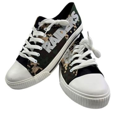 Imagem de FOCO Tênis masculino NFL Team Big Logo cano baixo de lona, Raiders de Las Vegas, 38